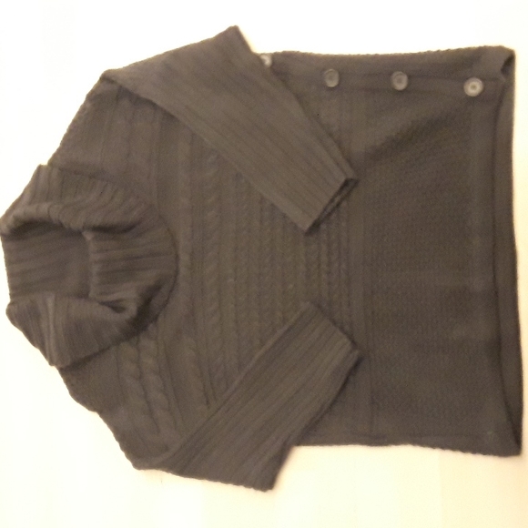 United States Sweaters Medium Dark Grey Cowl Neck Sweater - Picture 8 of 12